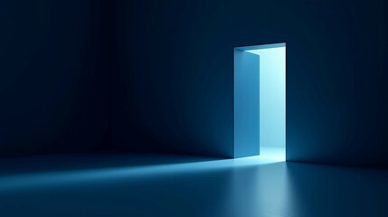 Open door, illuminated by light from within,freedom or adventure scene,banner,copy space