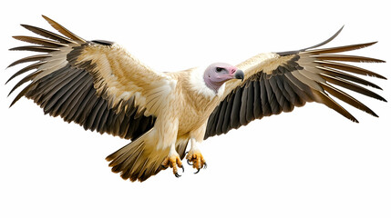 Obraz premium White-backed Vulture in Flight, bird of prey, raptor, soaring, flying, wings