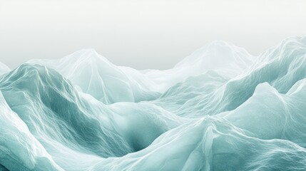 Obraz premium Glacier Mint and Pearl White Gradients with Alpine Wind Flows: A Digital Background for Pure Skincare and Winter Wellness Brands. High-Resolution and Pristine Clarity.