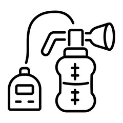 Obraz premium Milk pump icon in line style