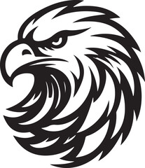 flying eagle head logo icon silhouette vector art flat design illustrations