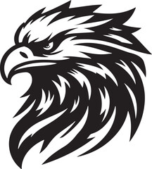 flying eagle head logo icon silhouette vector art flat design illustrations