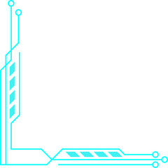Obraz premium Futuristic Hud Line Corner