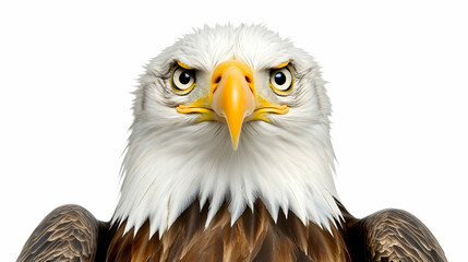 Obraz premium Bald Eagle Close-up Portrait, Bird of Prey, Raptor, Wildlife, Animal, Nature