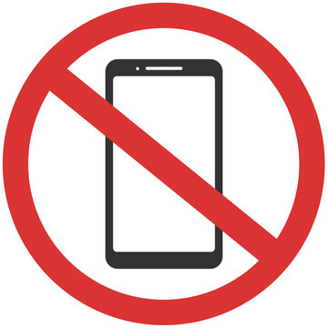 recommend clip art: black silhouette no smartphone sign