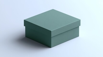 Fototapeta premium Minimalist Gift Box Mockup on a White Background for Holiday Designs