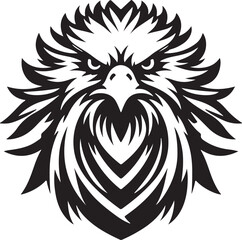 Fototapeta premium flying eagle head logo icon silhouette vector art flat design illustrations
