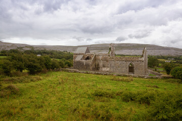 Corcomroe Abbey. Early 13th century.  (Mainistir Chorca Mrua) was a Cistercian foundation situated...