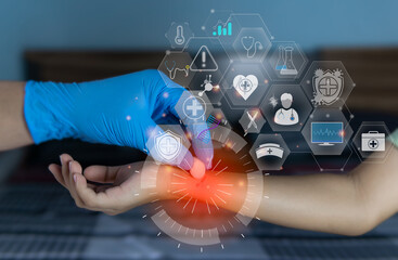 Wound care for family members at home, first aid, prevent infection or inflammation of the wound,...