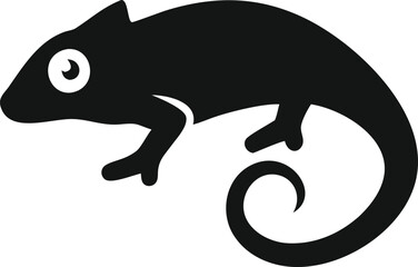 chameleon icon and logo silhouette.
