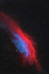 Stunning Image of the California Nebula (Also known NGC 1499 or Sh2-220) in the Perseus Constellation, Deep Space Photography.