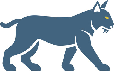 Lynx icon designs. The lynx logo design vector. Lynx animal illustration on a white background. Lynx silhouette art.