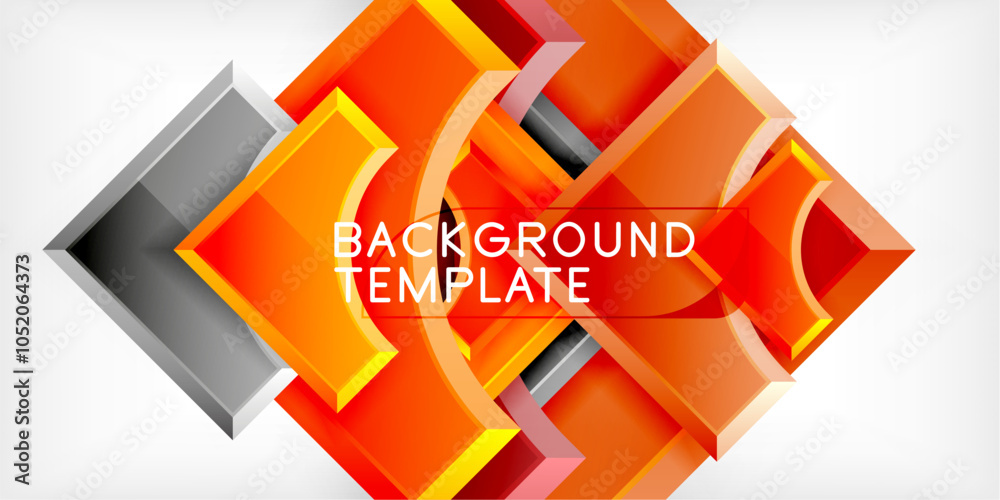Poster Geometric design abstract background - circles and triangles