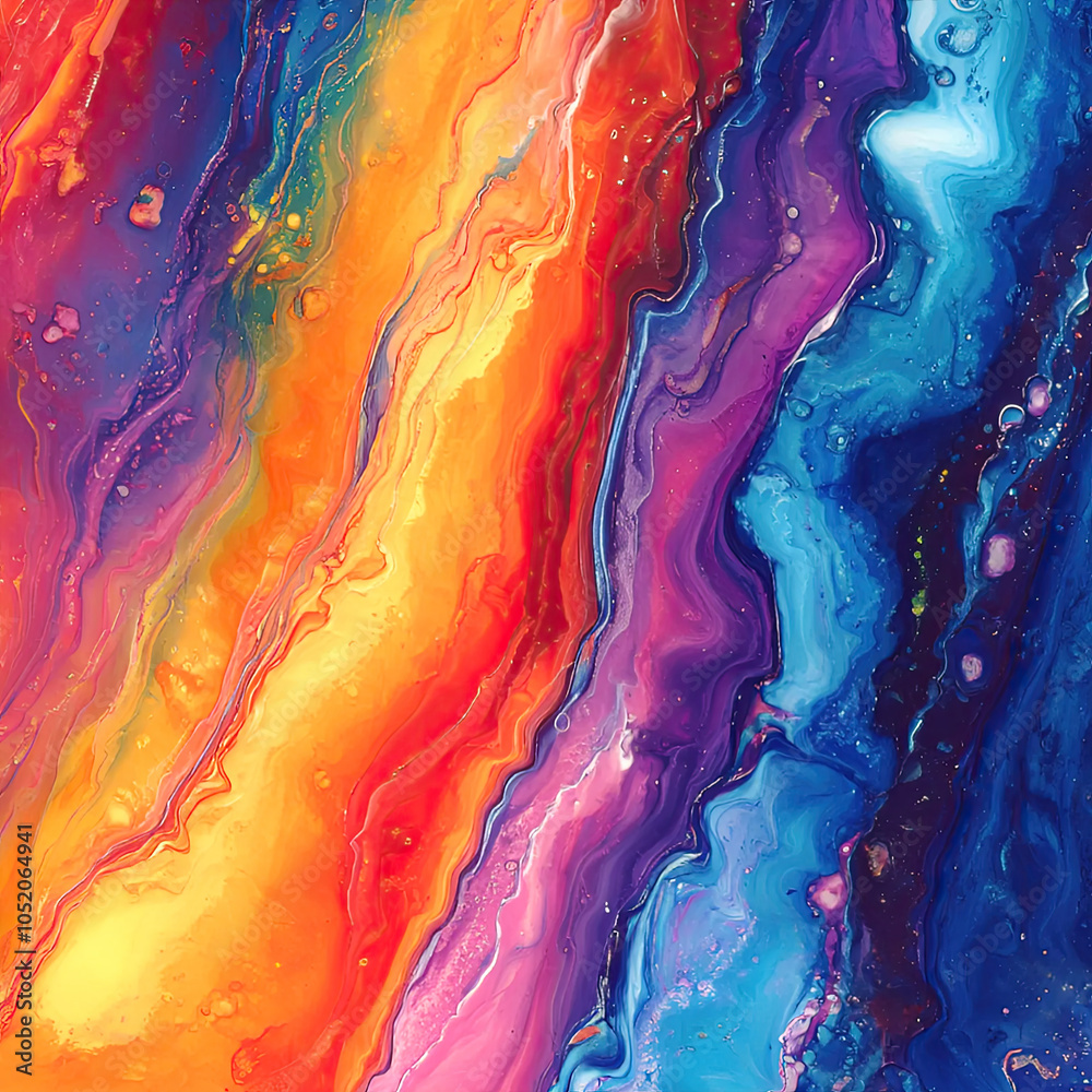 Aufkleber A color abstract illustration in which shapes reminiscent of galactic structures are intertwined. The composition is full of dynamics and vivid contrasts.