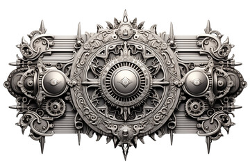 Ornate Silver Relic: Ancient Religious Symbols	