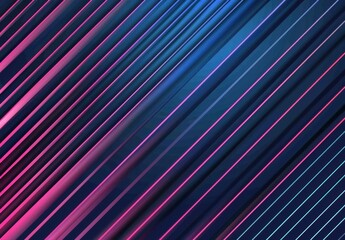 Blue and Pink Diagonal Lines with Neon Effect in Modern Style.