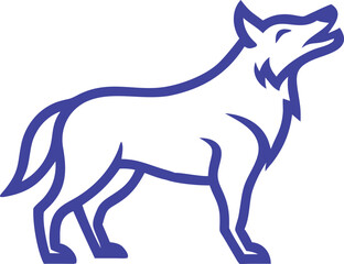 Wolf vector art illustration design. Majestic wolf logo, wolf logo, wolf logo black and white.