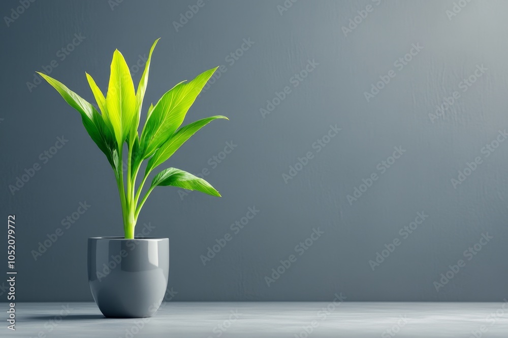 Fototapete a minimalist design of a celery stalk, with a clean line capturing its natural form against a light 