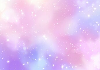 Dreamy Soft Pastel Stars and Bokeh Lights in Pink Purple Blue Gradient