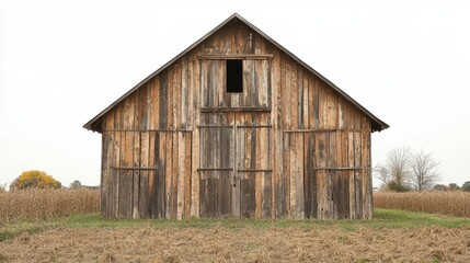 Rustic charm a detailed look at a traditional wooden barn surrounded by serene landscape and nature's beauty