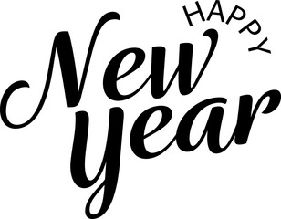 Happy new year type with. Celebrate poster.