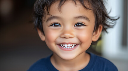 Smiling little asian child 