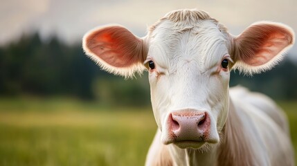 Gentle giant, a closeup encounter with the expressive face of cow closeup