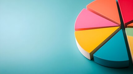 Fototapeta premium Colorful Pie Chart Segments