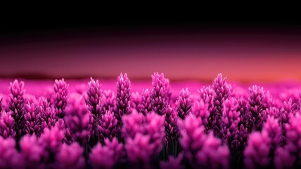 Fototapeta premium Visualization of a lavender field stretching into the distance, the vibrant purple hues glowing in the sunlight, Lavender field, Calming nature scene