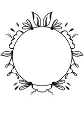 marco floral a l&iacute;nea