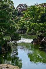 The Japanese gardern view of nijo jo castle, Kyoto, Japan. World Heritage Site, Japanese old...