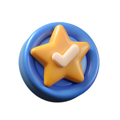 3d quality icon isolated on transparent background