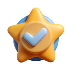3d quality icon isolated on transparent background