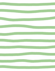 Wavy stripes print background. uneven hand drawn waves vector pattern. Striped abstract template. Cute squiggle streaks texture. green bars on white backdrop.