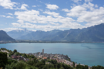 Vue de Montreux et du lac Léman