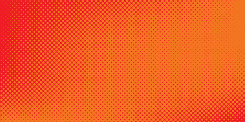 Dots halftone orange color pattern gradient texture with technology digital background. Dots pop art comics with summer background. vector ilustration