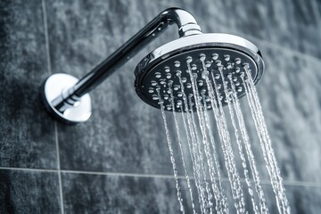 Obraz premium Showerhead bathroom showering indoors.