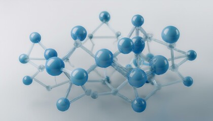 Simplicity chemical molecule with white background, 3d rendering.