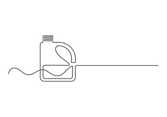 Obraz premium Gallon of milk icon big plastic bottle single line drawing . Gallon continuous one line drawing vector illustration