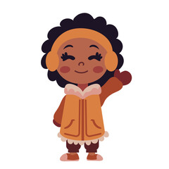 cute girl wearing autumn clothes