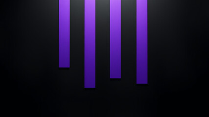 Purple neon vertical lines with gradient effects on black background