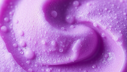 Vibrant purple texture with dew drops for abstract background
