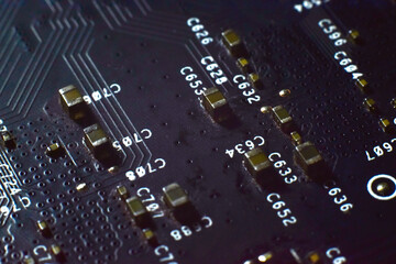 IC on the motherboard, capacitors, various devices on the motherboard