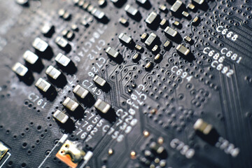 IC on the motherboard, capacitors, various devices on the motherboard