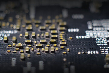 IC on the motherboard, capacitors, various devices on the motherboard