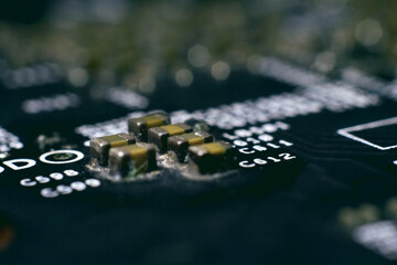 IC on the motherboard, capacitors, various devices on the motherboard