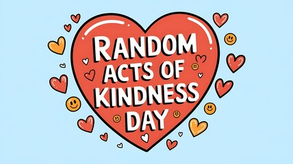 Heart-Shaped Illustration for Random Acts of Kindness Day