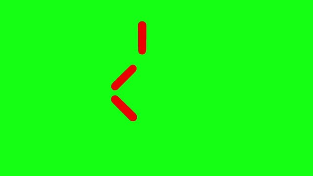 Alien language symbols on green screen