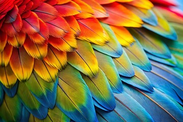 Obraz premium Stunning Macaw Parrot Feather Isolated on White Background for Vibrant Nature and Wildlife Photography