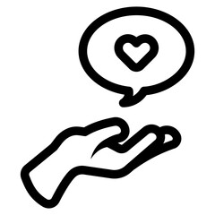 giving love icon